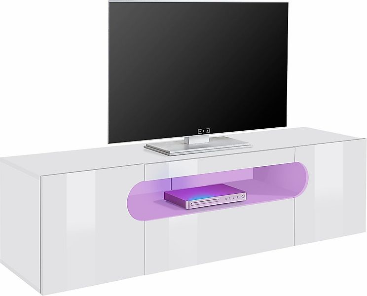 INOSIGN Lowboard Real,Lowboard,TV-Kommode,TV-Möbel,Breite 150 kompl. hochgl günstig online kaufen