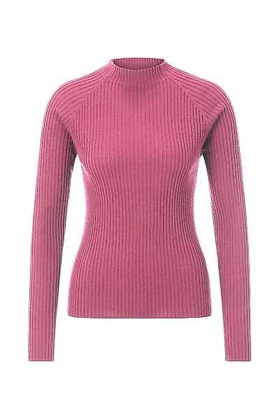 RICHROYAL Wollpullover Merino Rib Mock-neck pink günstig online kaufen
