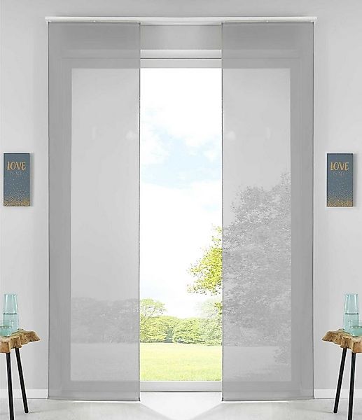 Gardinenbox Schiebegardine (2 St), Paneelwagen, transparent, Flächenvorhäng günstig online kaufen