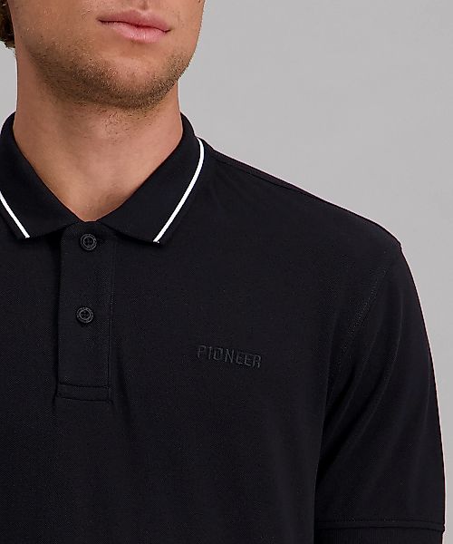 Pioneer Authentic Jeans Poloshirt mit Logo Schriftzug günstig online kaufen