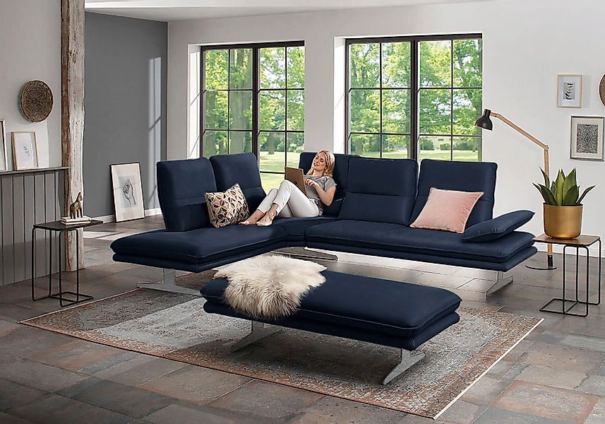 W.SCHILLIG Ecksofa "broadway, Designsofa, mit tollem Sitzkomfort, L-Form" S günstig online kaufen
