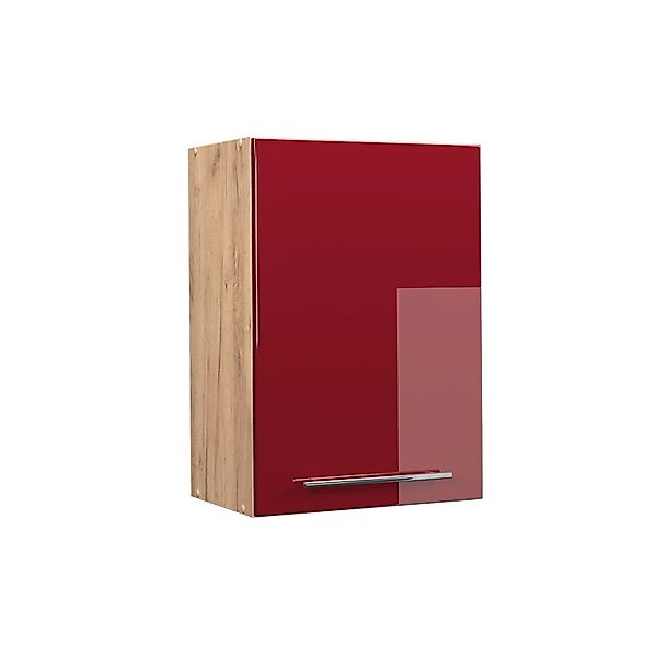 Vicco Hängeschrank Fame-Line Bordeaux Hochglanz/Goldkraft Eiche 50 cm günstig online kaufen