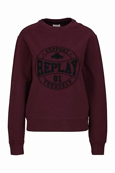 Replay Sweatshirt Sweatshirt - College Stickerei aus warmer und weicher Bau günstig online kaufen