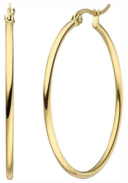 JOBO Paar Creolen, Edelstahl goldfarben beschichtet 40 mm günstig online kaufen