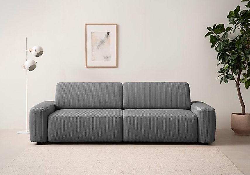 INOSIGN 3-Sitzer »TORGE (257cm), Sofa,Schlafsofa in Cord, Samtvelours, Stru günstig online kaufen