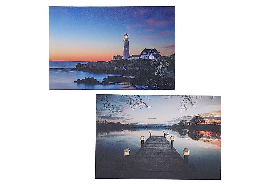 MCW LED-Bild LED-Bild-T-2, Lighthouse (Set), Mit Timer, Leuchtbild, Ein-/Au günstig online kaufen