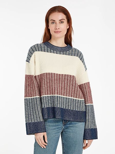 Tommy Hilfiger Strickpullover GLOBAL STP ALL OVER SWEATER (Global Serie TH günstig online kaufen