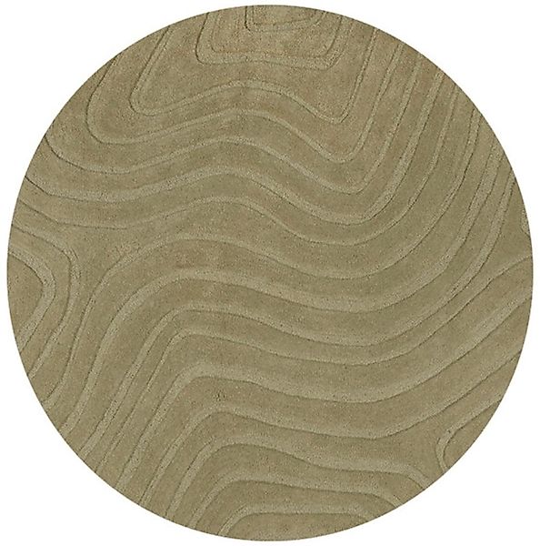 FLAIR RUGS Wollteppich »Mesmerise, rund & abstrakt«, rund, 14 mm Höhe, Woll günstig online kaufen