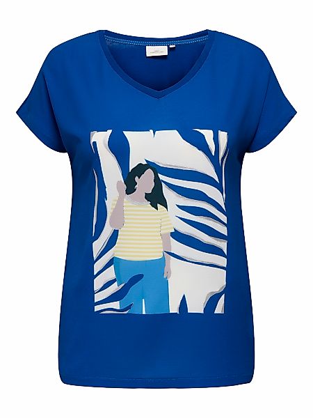 ONLY CARMAKOMA Kurzarmshirt "CARVIGGA S/S O-NECK MIX TEE JRS BS" günstig online kaufen
