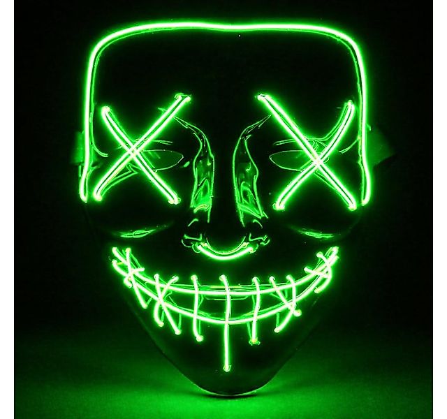 TK Gruppe Verkleidungsmaske LED Horror Maske inspiriert von Purge – mit 3 L günstig online kaufen