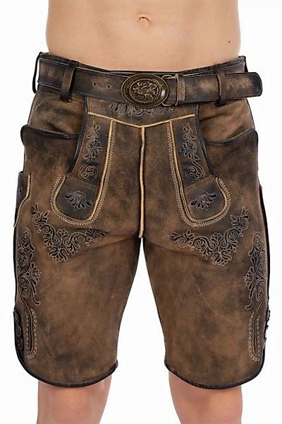 Maddox Trachtenlederhose Lederhose Herren kurz - EBELSBACH - camel rustic günstig online kaufen