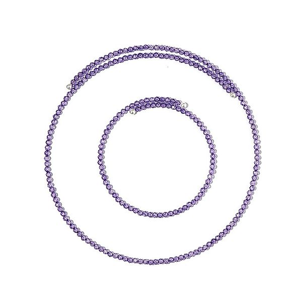 Cavill Schmuckset Sambischer Amethyst Stahl Halskette günstig online kaufen