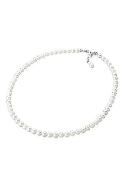 Elli Perlenkette Muschelkernperlen Rund Klassisch 925 günstig online kaufen