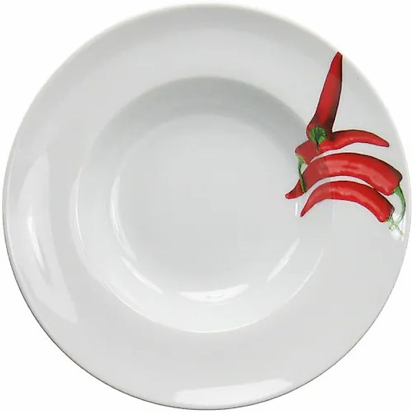 CreaTable Pastateller »Essteller Kräuter« Teller Set für 4 Personen, weiß, günstig online kaufen