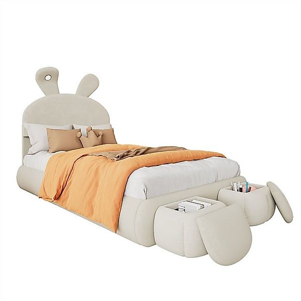 autolock Polsterbett Polsterbett, Einzelbett, Hasenohren,Samt, 90x200cm günstig online kaufen