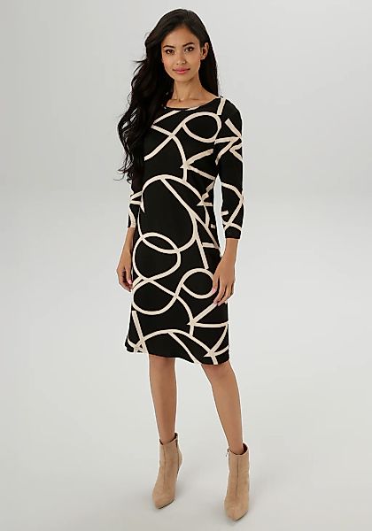 Aniston SELECTED Jerseykleid, mit stilvollem Allover-Muster - NEUE KOLLEKTI günstig online kaufen