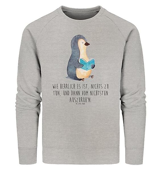 Mr. & Mrs. Panda Longpullover Pinguin Buch Größe XL - Heather Grey - Gesche günstig online kaufen