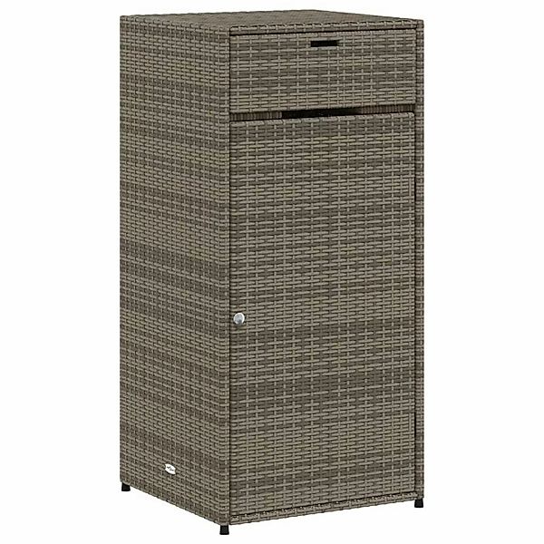 VidaXL Gartenschrank Grau 55x55x111 cm Poly Rattan günstig online kaufen