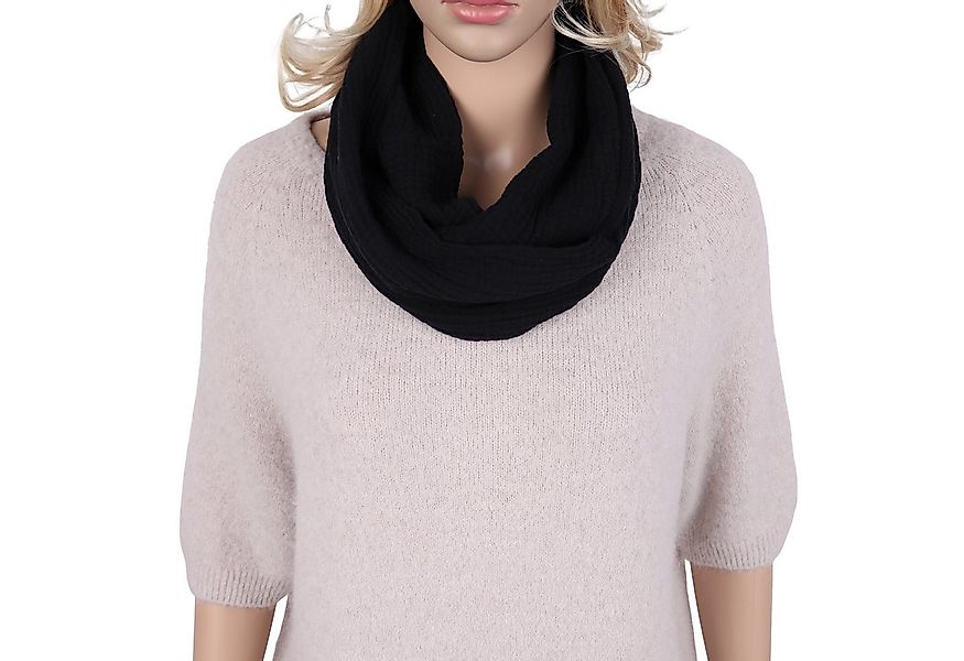 MIRROSI Loop Damen Schal aus Musellin, Made in Italy 70x20cm, Unifarbe, (Zw günstig online kaufen