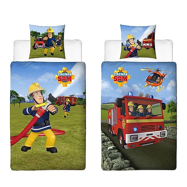 Familando Kinderbettwäsche Feuerwehrmann Sam 135x200 + günstig online kaufen