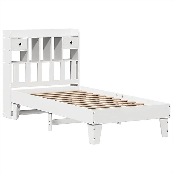vidaXL Massivholzbett ohne Matratze Weiß 90x190 cm Kiefernholz 3308865 günstig online kaufen