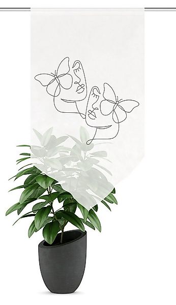 HOME WOHNIDEEN Scheibengardine Fensterbehang SYLIA, Schmetterling, Dreiecks günstig online kaufen