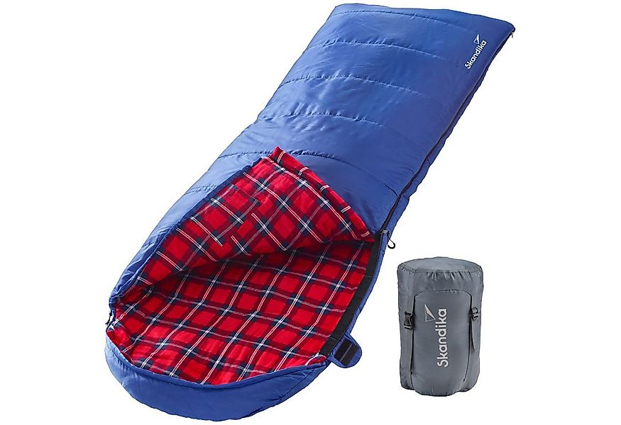 Skandika Deckenschlafsack Baumwollflanell, Deckenschlafsack, Koppelbar, Kop günstig online kaufen
