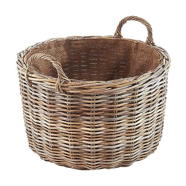 Kobolo Kaminholzkorb Holzkorb rund aus grauem günstig online kaufen