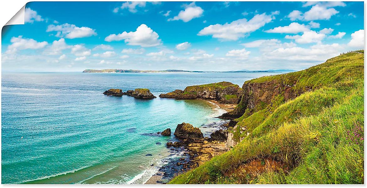Artland Wandbild "Küstenweg in Carrick-a-Rede", Gewässer, (1 St.), als Lein günstig online kaufen