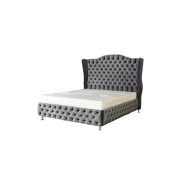 Xlmoebel Bett Hotel Polster Doppelbett Chesterfield Bix XXL Samtstoff Bett günstig online kaufen