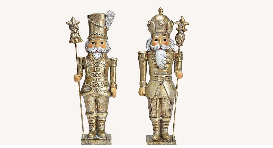 G.Wurm GmbH Dekofigur 2er-Set Nussknacker aus Poly 8x23x6cm günstig online kaufen