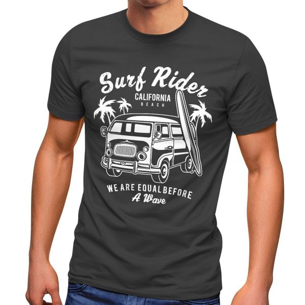 Neverless Print-Shirt Herren T-Shirt Bus Surfing günstig online kaufen