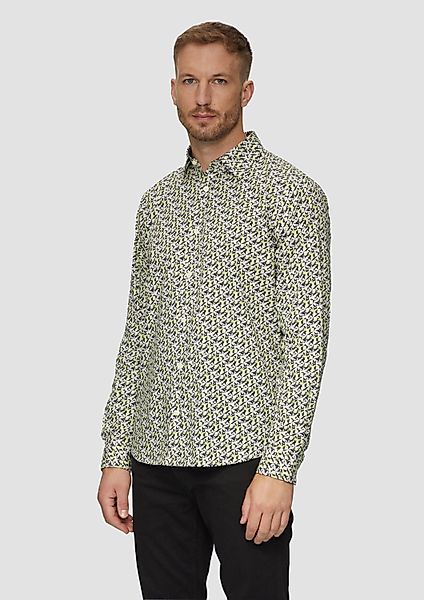 s.Oliver Langarmhemd Hemd Slim Fit: Popeline-Hemd günstig online kaufen