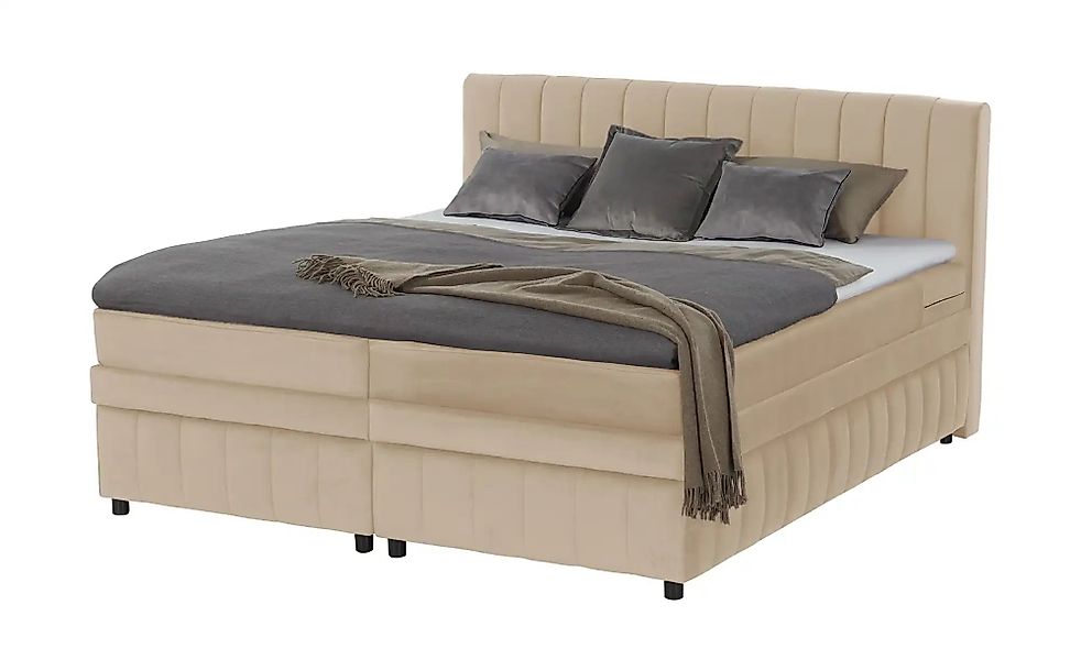 Boxbett mit Bettkasten Bruno ¦ beige ¦ Maße (cm): B: 186 H: 106 Betten > Ko günstig online kaufen