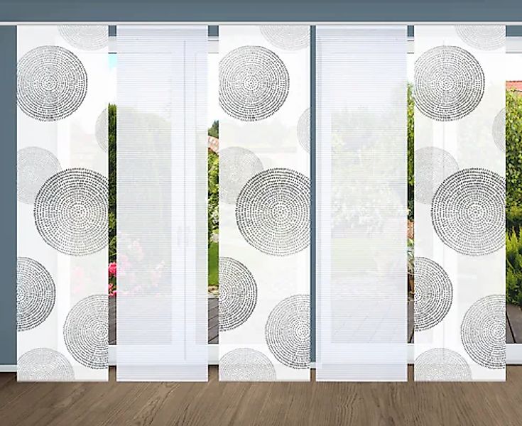 HOME in green Schiebegardine »GINNY« Paneelwagen 5 Stk. tlg. SET DIGITALDRU günstig online kaufen