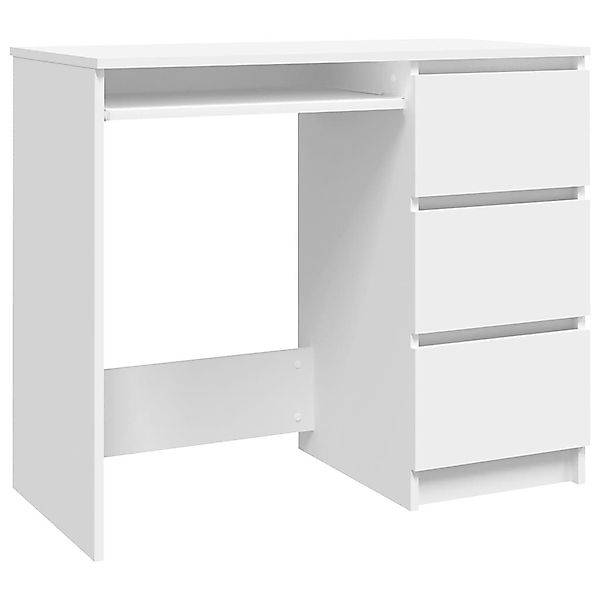 furnicato Schreibtisch Weiß 90x45x76 cm Holzwerkstoff günstig online kaufen