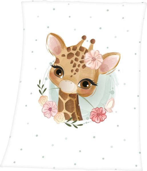 Herding Kuscheldecke  Giraffe ¦ mehrfarbig ¦ Synthetik ¦ Maße (cm): B: 75 H günstig online kaufen