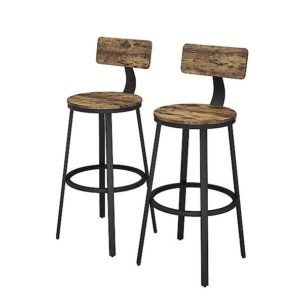 Vicco Barhocker Caracas, Eiche rustikal/Schwarz, 34 günstig online kaufen