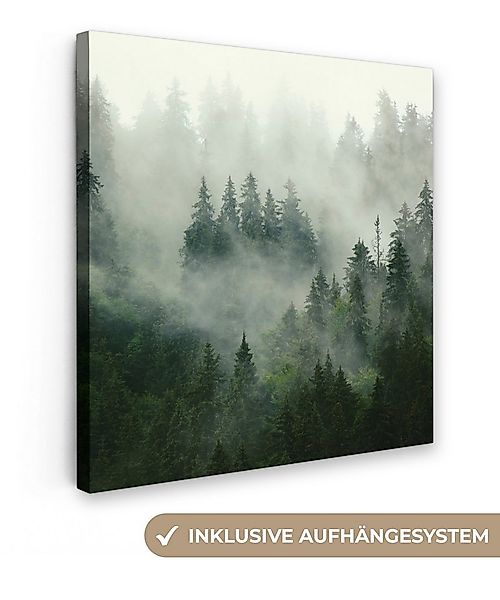 OneMillionCanvasses® Leinwandbild Wald - Nebel - Bäume - Natur, Fotodruck ( günstig online kaufen