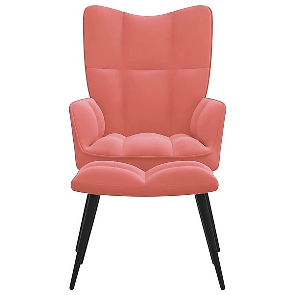 vidaXL Relaxsessel mit Hocker Rosa Samt Modell 5 günstig online kaufen