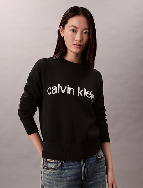 Calvin Klein Jeans Strickpullover Cotton Graphic Pullover Mit Rundhalsaussc günstig online kaufen