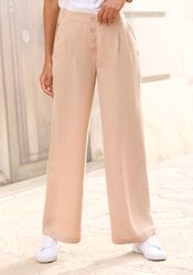 LASCANA Palazzohose mit Zierknöpfen und bequemen Bund, leichte Stoffhose mi günstig online kaufen