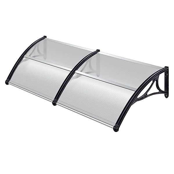 TRUTZHOLM Haustürvordach 97 x 295 cm Hohlkammerplatte Aluabschlussleiste Sc günstig online kaufen