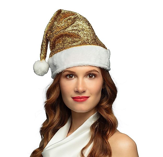 Boland Kostüm Nikolausmütze 'Glitter', Gold günstig online kaufen