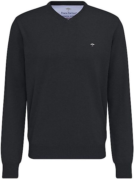 FYNCH-HATTON Strickpullover aus Baumwolle, mit V-Ausschnitt, bequeme Passfo günstig online kaufen