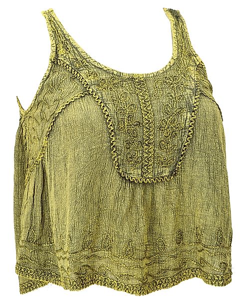 Guru-Shop T-Shirt Besticktes Top Boho chic, kurzes lockeres.. Festival, Eth günstig online kaufen