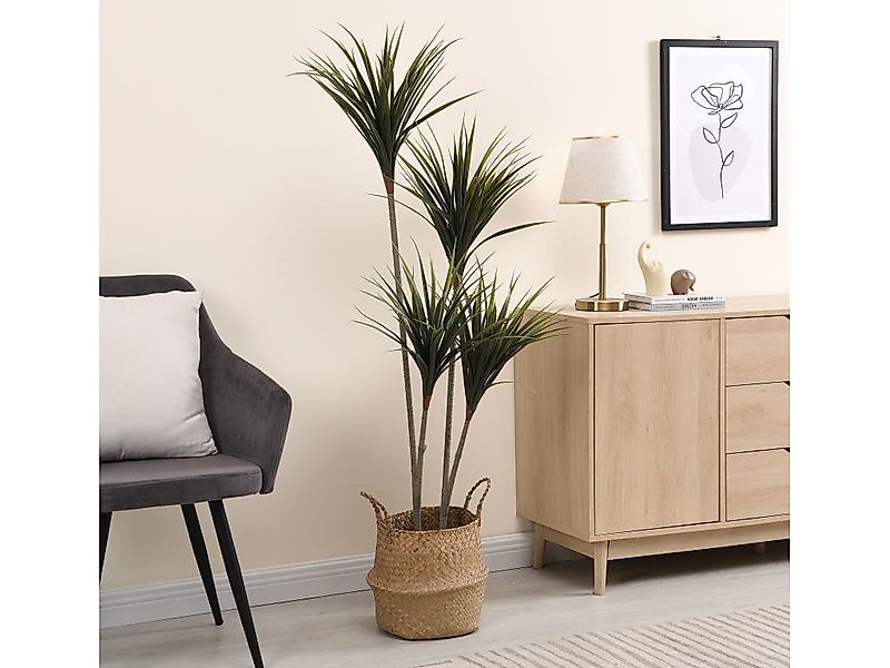 Kunstpflanze Yucca-Palme mit Topf - H. 150 cm - LYA günstig online kaufen