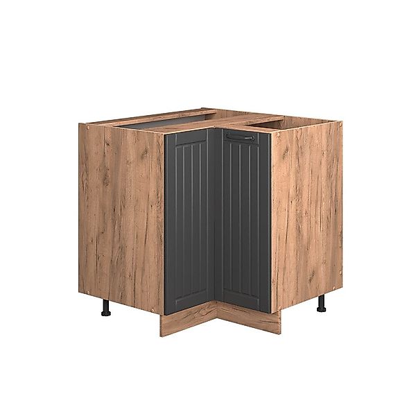Vicco Eckunterschrank Fame-Line, Dunkelgrau/Goldkraft Eiche, 80.5 günstig online kaufen