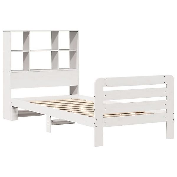 vidaXL Bett Massivholzbett ohne Matratze Weiß 90x200 cm Kiefernholz günstig online kaufen