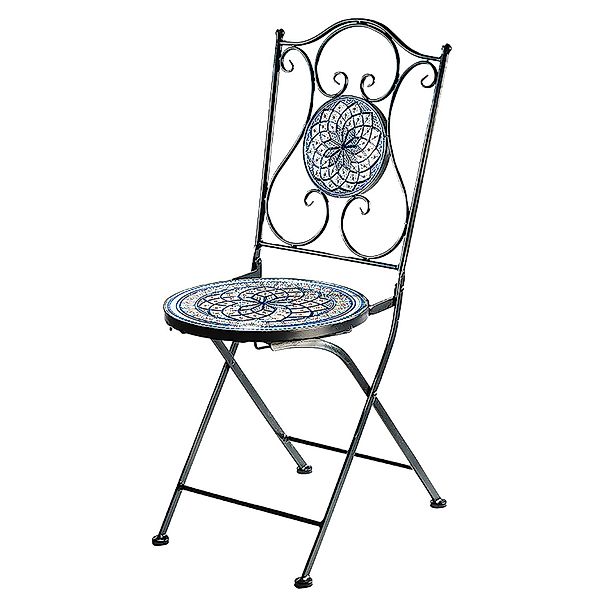 Kobolo 4-Fußstuhl Metallstuhl Dekostuhl - Mosaik günstig online kaufen